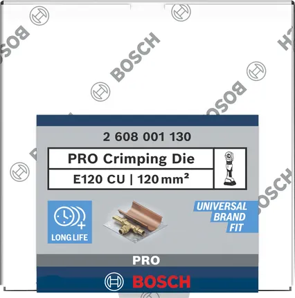 Matriz de crimpado Bosch PRO E120 CU 120 mm².